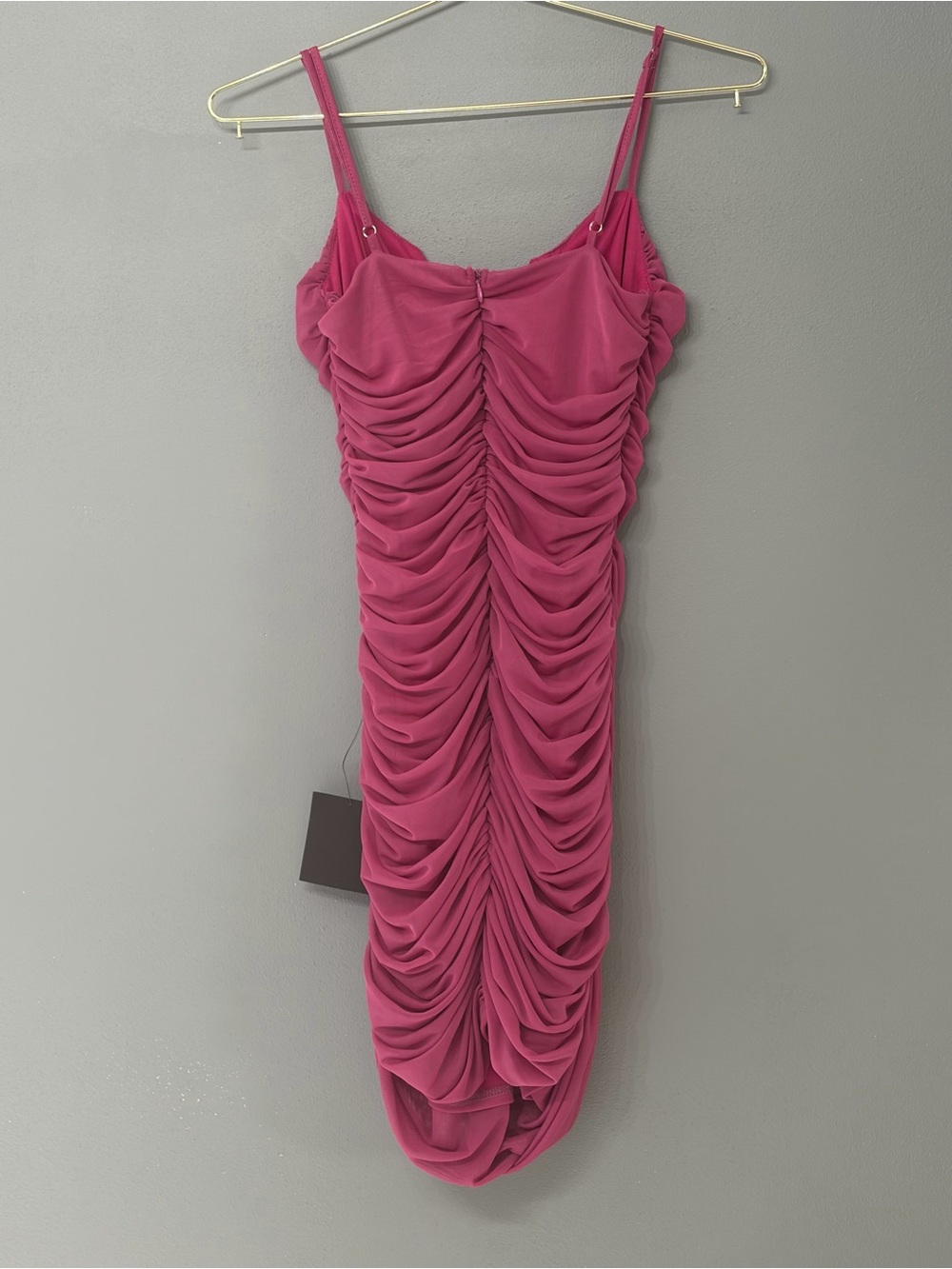 Lulu's Magenta Ruched Bodycon Mini Dress - Picture 2 of 3